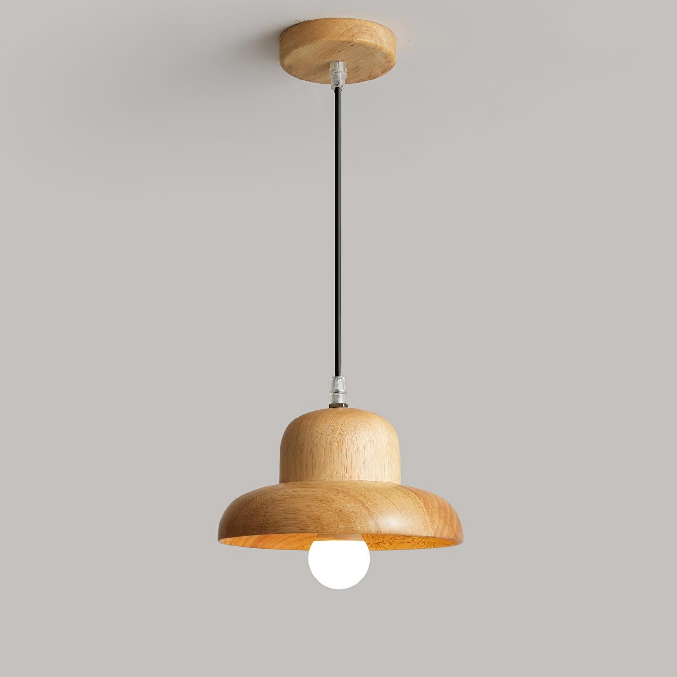 Wood Hat Pendant Lamp K777