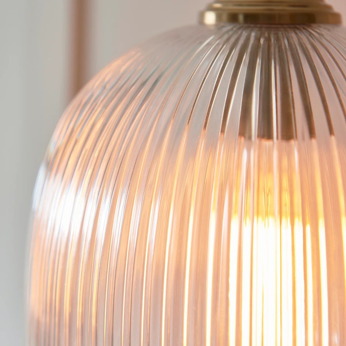 Brazara Glass Dome Pendant Light - Classic Metal Trim Design for Kitchen and Dining K1883