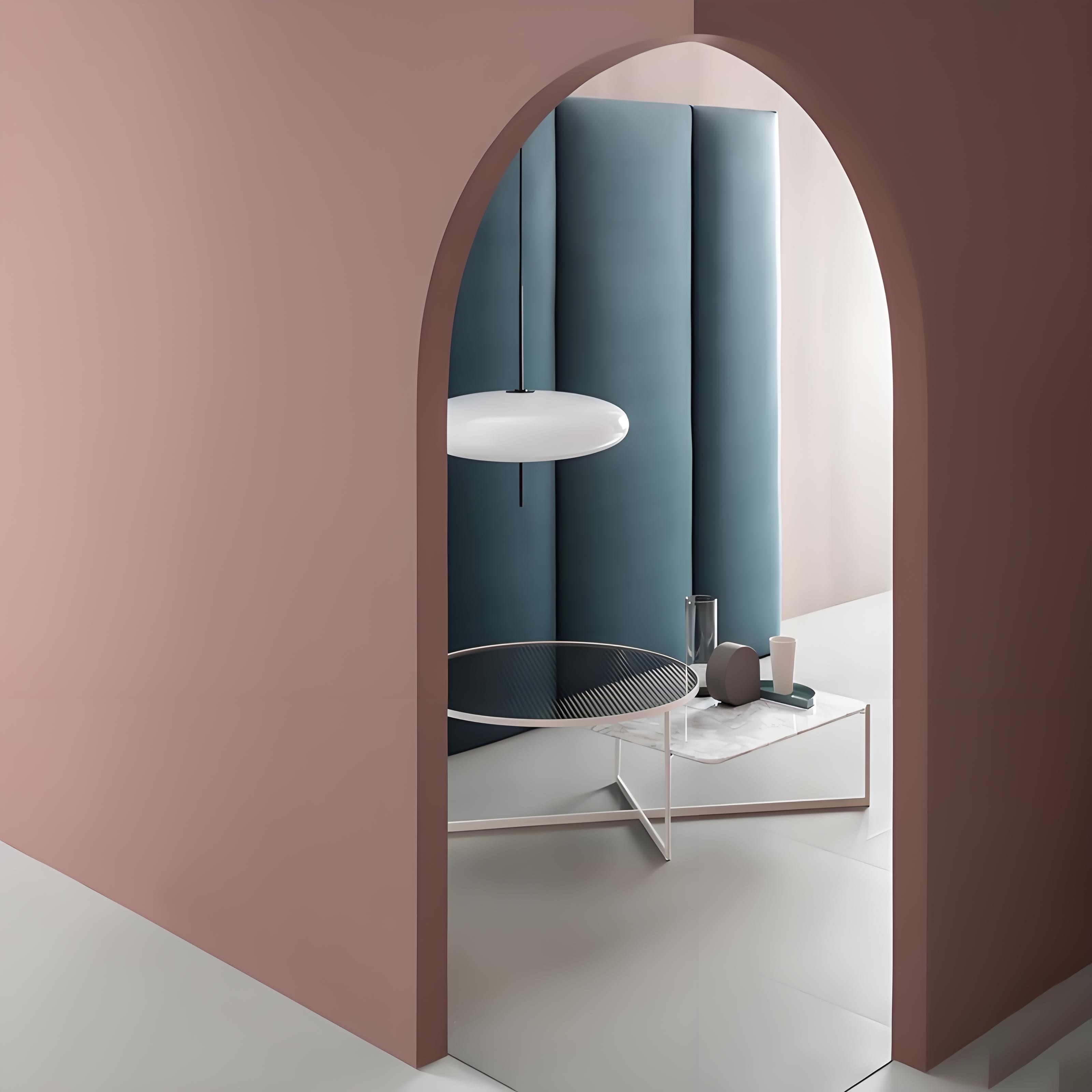 Minimalist Model 2065 Pendant Lamp - Oval Acrylic Lighting for Dining Room and Living Spaces