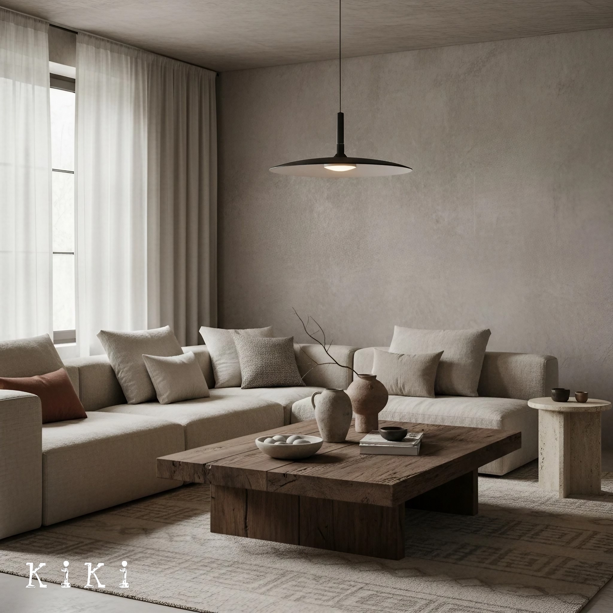 Vibrant Aplomb Large Pendant Light - Stylish Round Disc Pendan Light for Modern Interiors