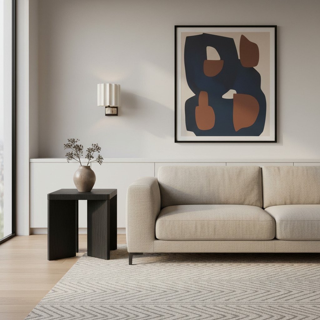 Cavilon Modern Wall Light - Organic Marble and linen shade Lighting for Home Spaces K1679