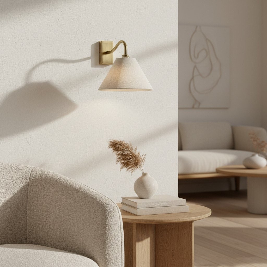 Lumweve Wall Light - Pleated Look Shade Refined Sconce for Corridor and Study K1884
