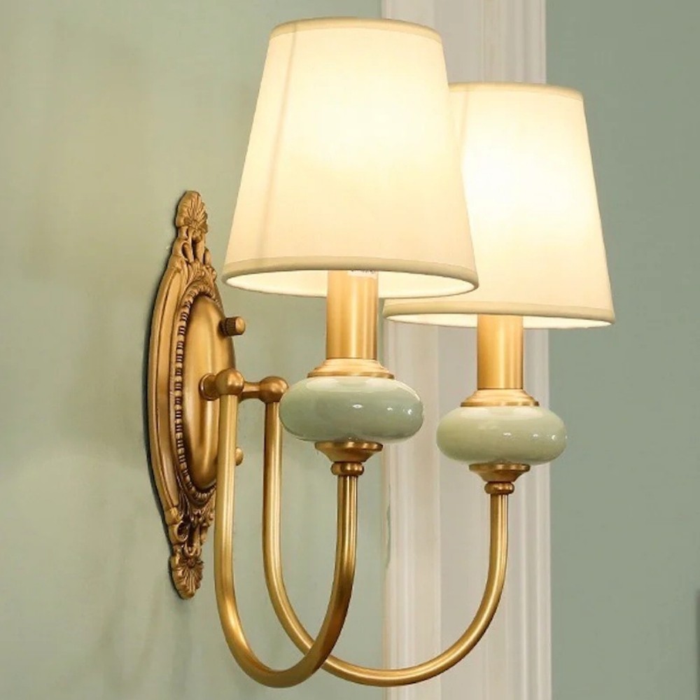 Rowanea Curved Fabric Shade Wall Light – Soft Ambient Light for Any Interior K1129