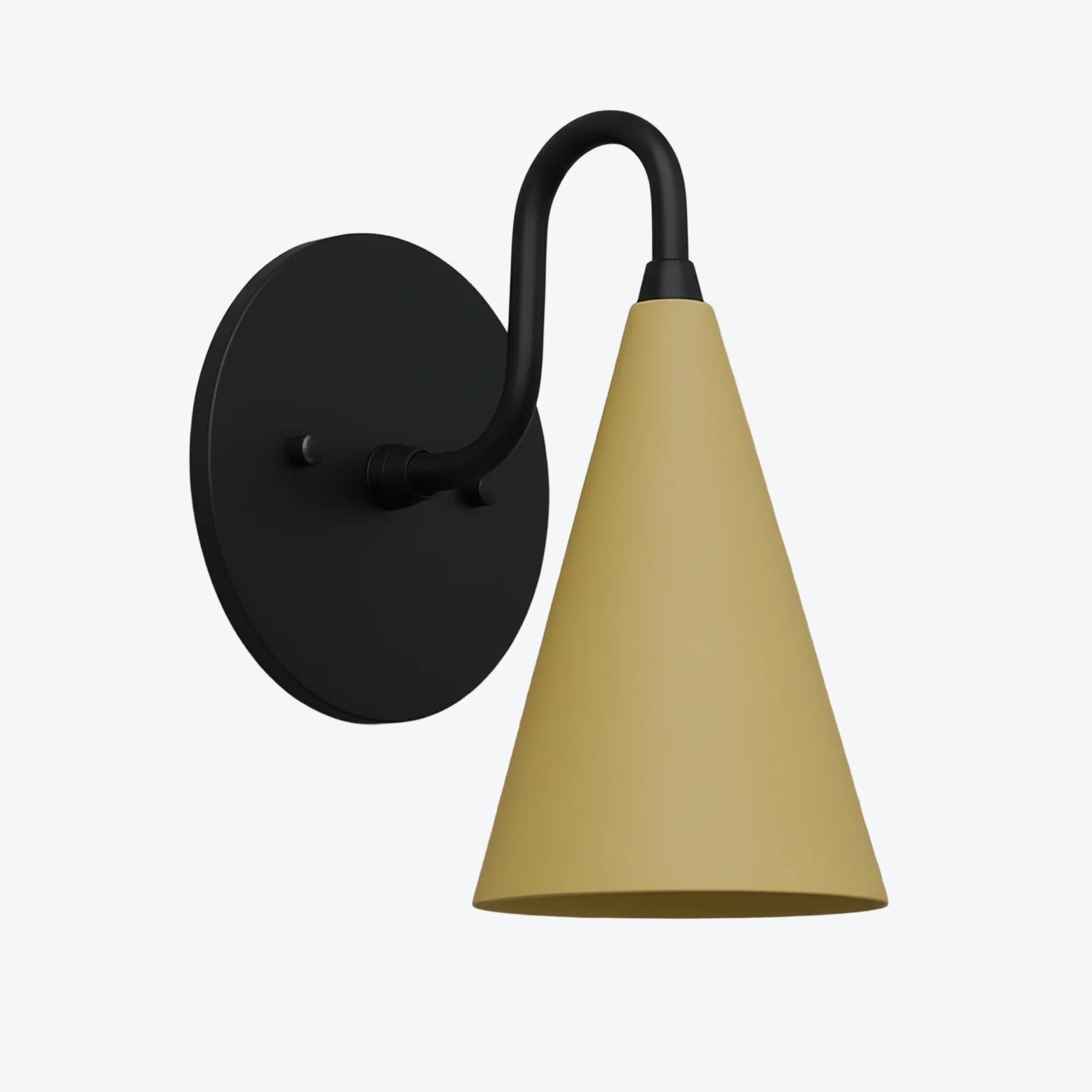 Curva Metal Cone Wall Lamp - Classic Vintage Accent Lighting for Hallway K1736