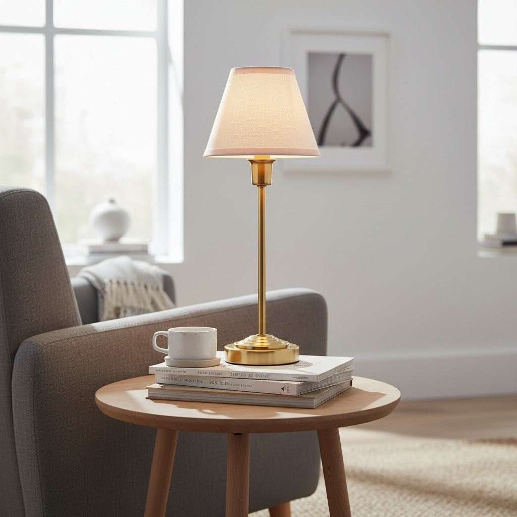 Bronzuno Textured Fabric Desk Lamp - Modern Metal Base Lighting for Offices or Lounges K1894