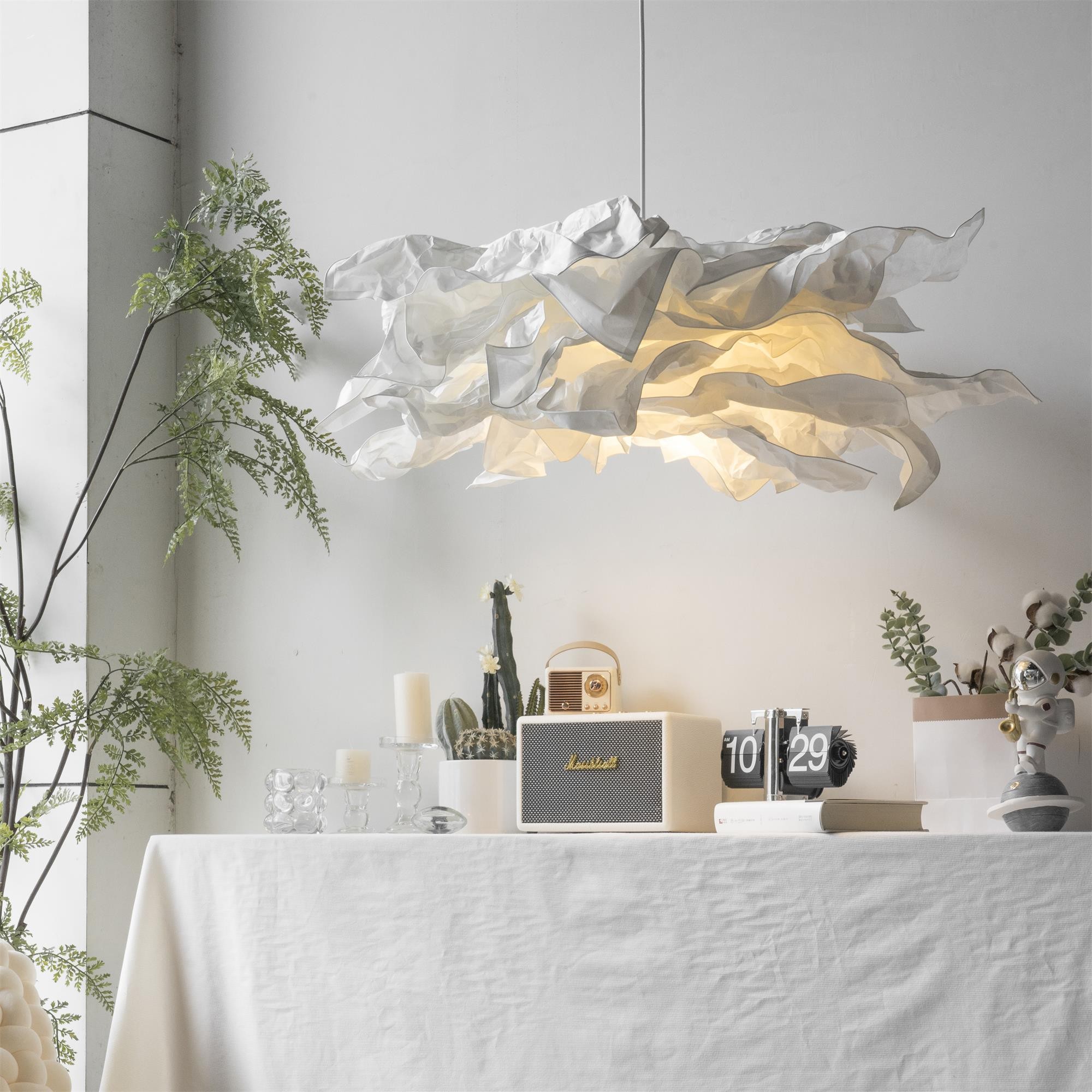 Modern Cream Paper Pendant Lamp K574