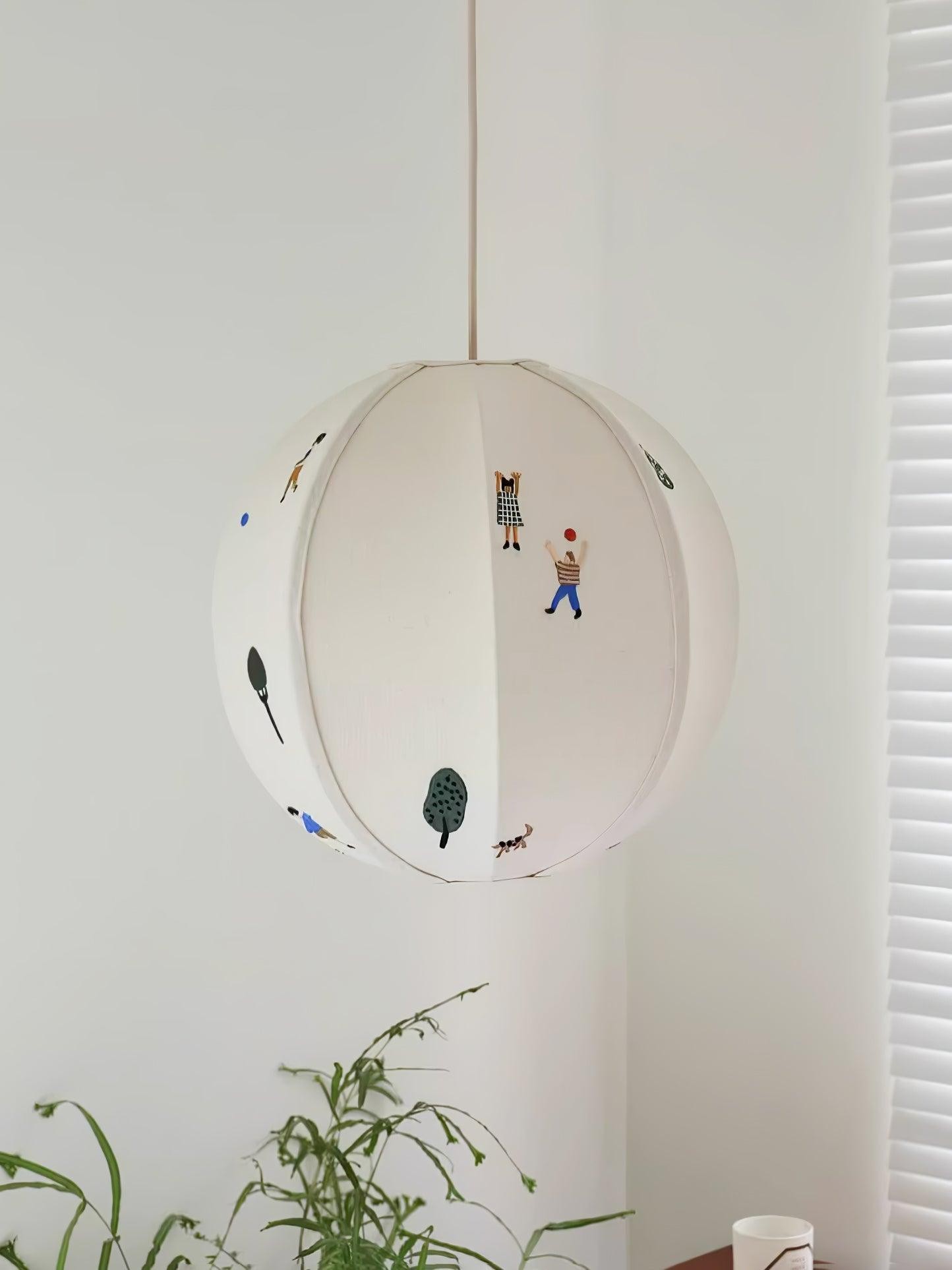 Park Embroidered Textile Pendant Lamp K576