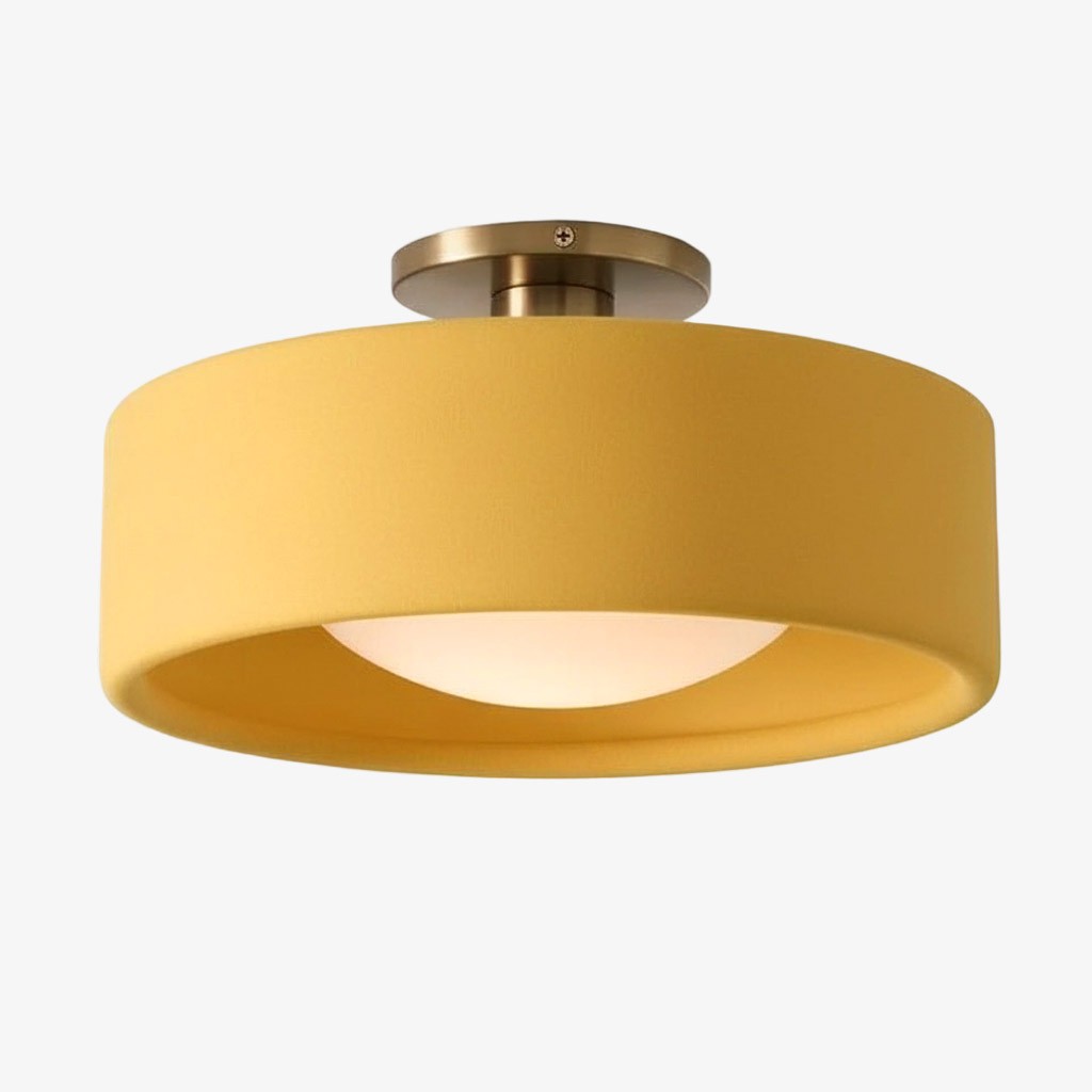 Cerova Modern Porcelain Flush Mount Ceiling Light– Elegant Ivory Shade K1373