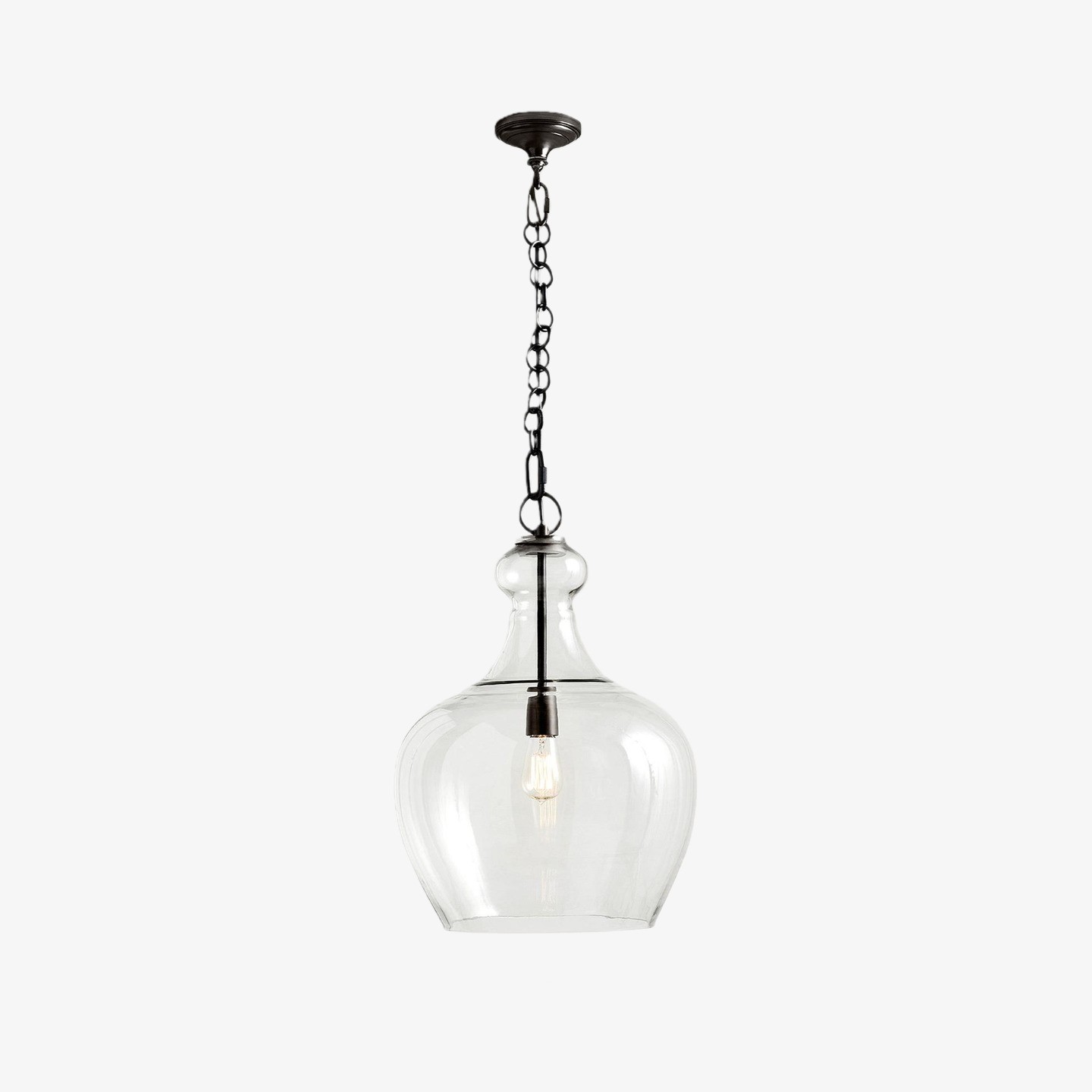 Lirra Handmade Glass Pendant Light - Industrial Bell Shade Lighting for Kitchen K2239