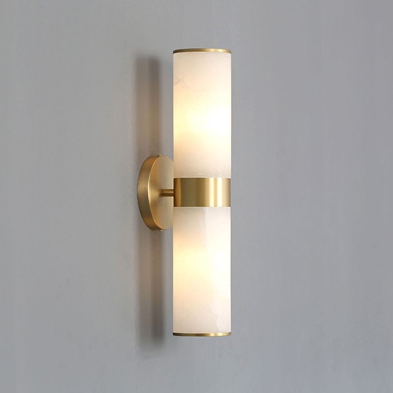 Modern Double Head Metal Brass Stone Vanity Wall Lamp K314