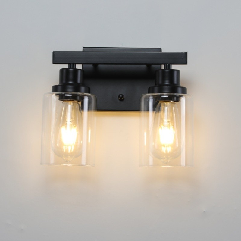 Double Heads Glass Wall Lamp For Bathroom K119