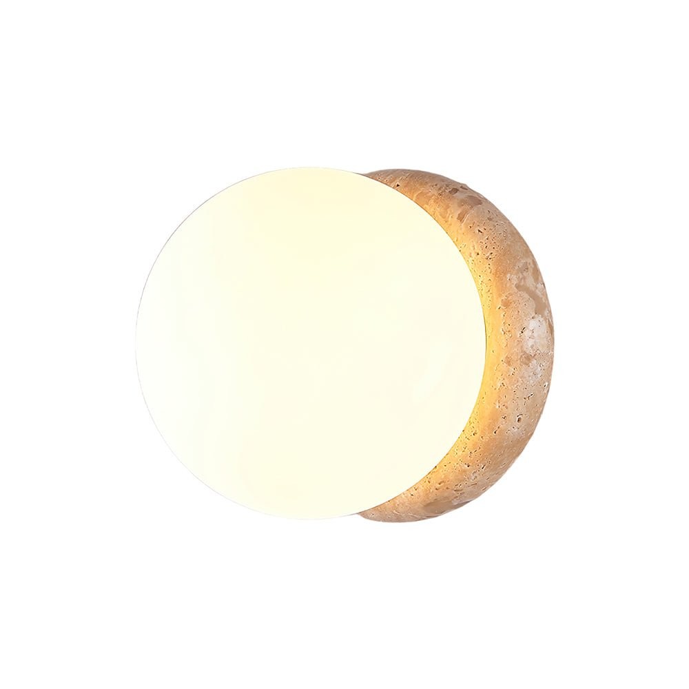 Japanese Style Wabi-Sabi Travertine Spherical Wall Lamp K243