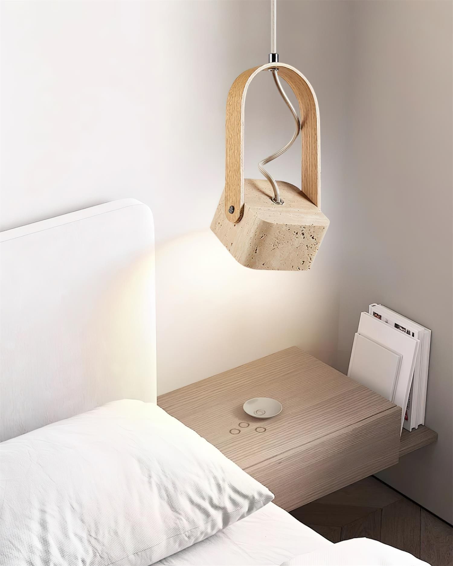 Geometric Yellow Travertine Pendant Lamp K449