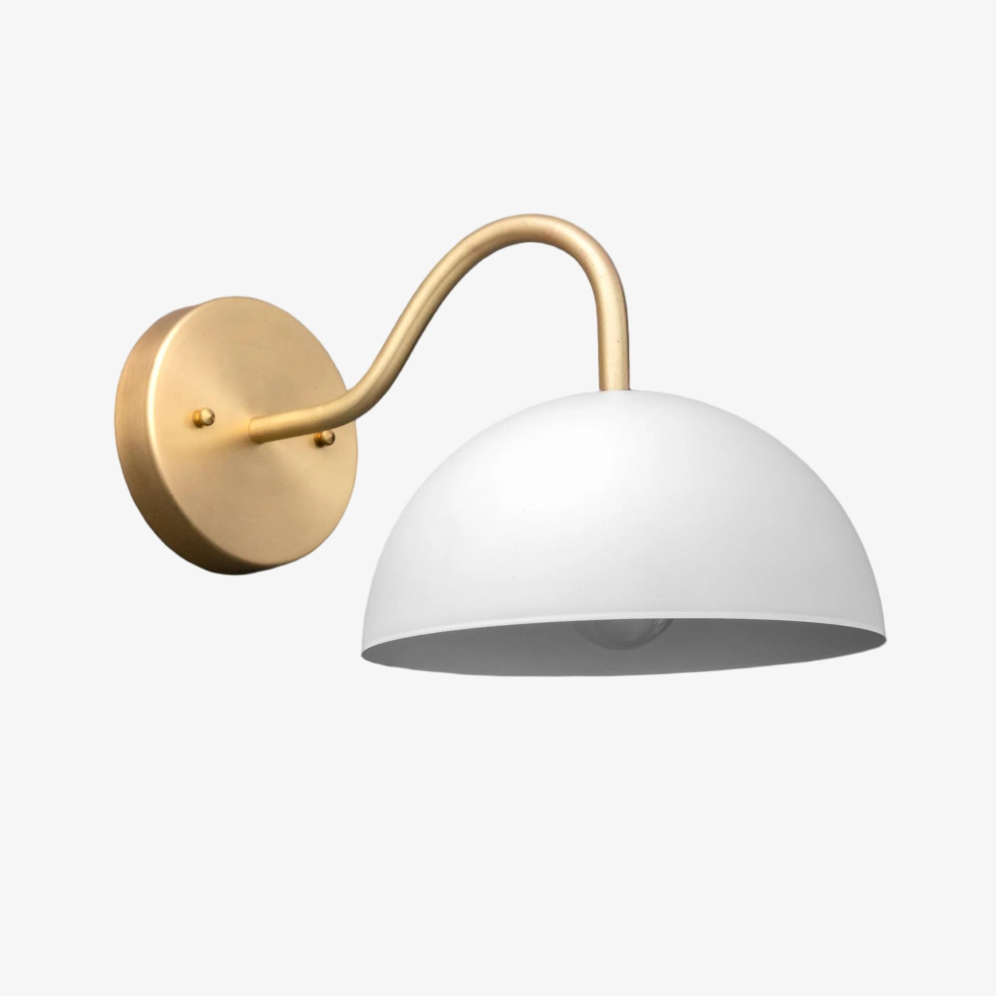 Curva Curved Dome Shade Wall Sconce – Mid-Century Modern Versatile Indoor Lighting K1542