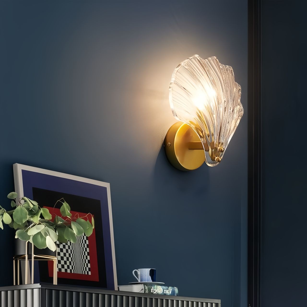 Vintage Rustic Shell Indoor Wall Light