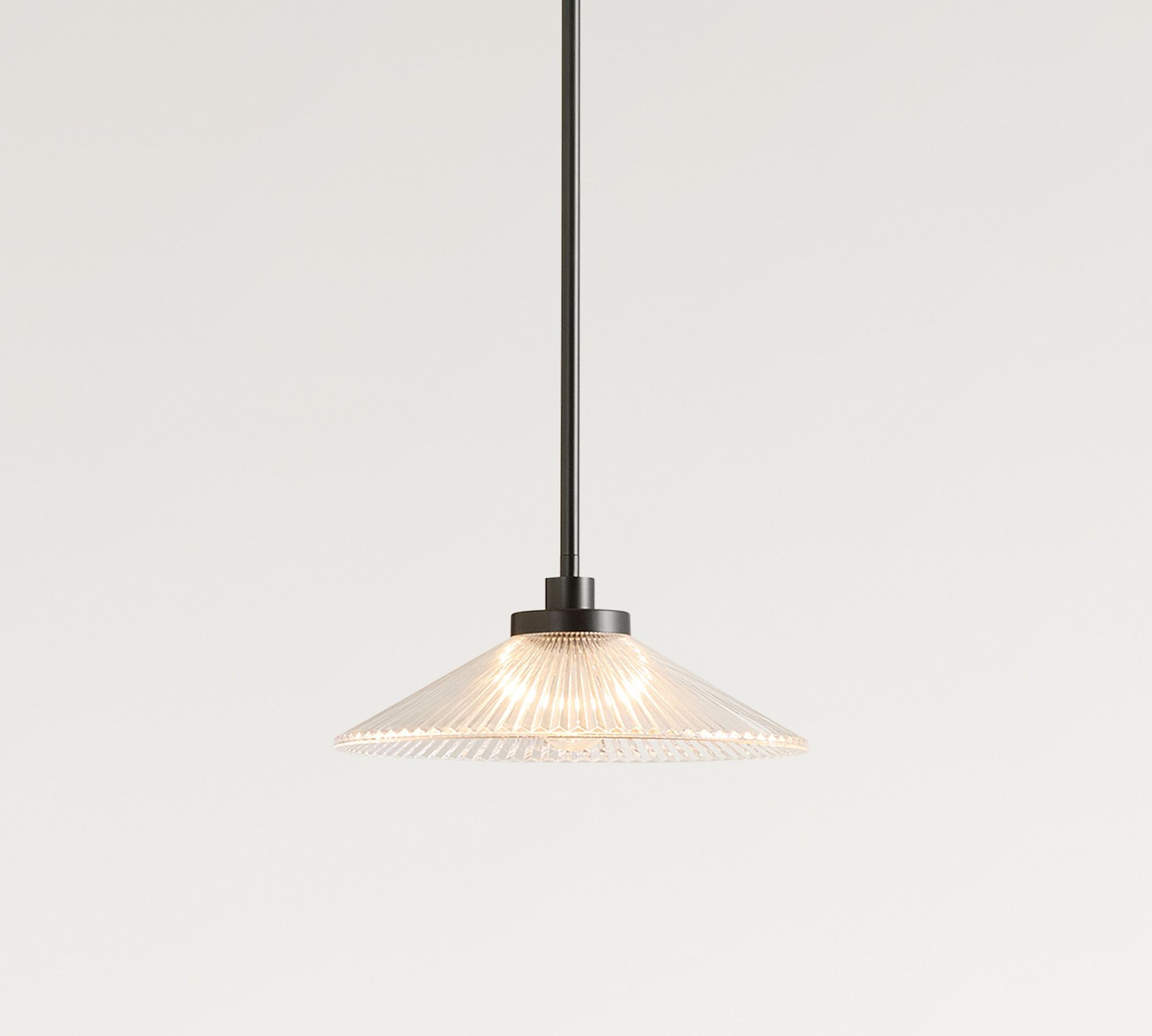 Bravira Textured Glass Pendant Light - Minimalist Modern Lamp for Kitchen Island K1325