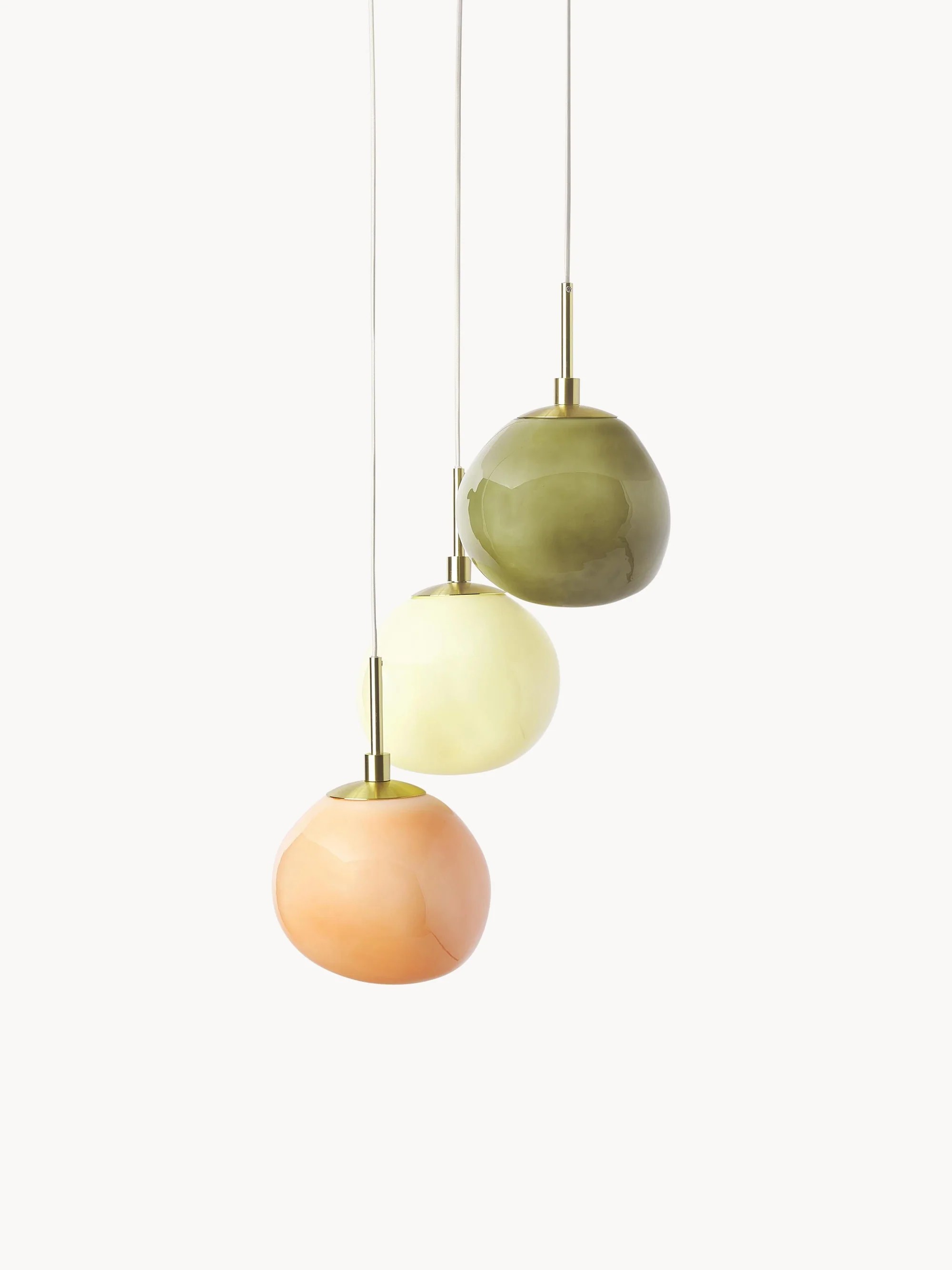 Artistic Multi-Color Glass Pendant – Minimalist Hanging Light for Living Room K1429
