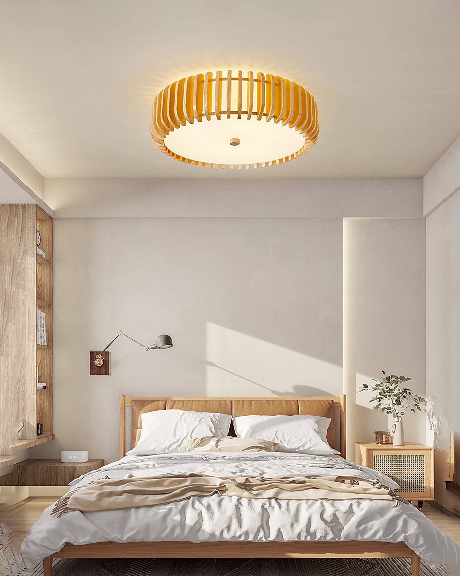 Wooden Drum Ceiling Lamp K1098