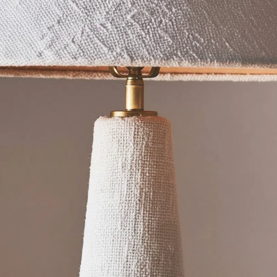 Ceruna Cone Shaded Table Lamp - Elegant Fabric for Living Room and Entryway K1667
