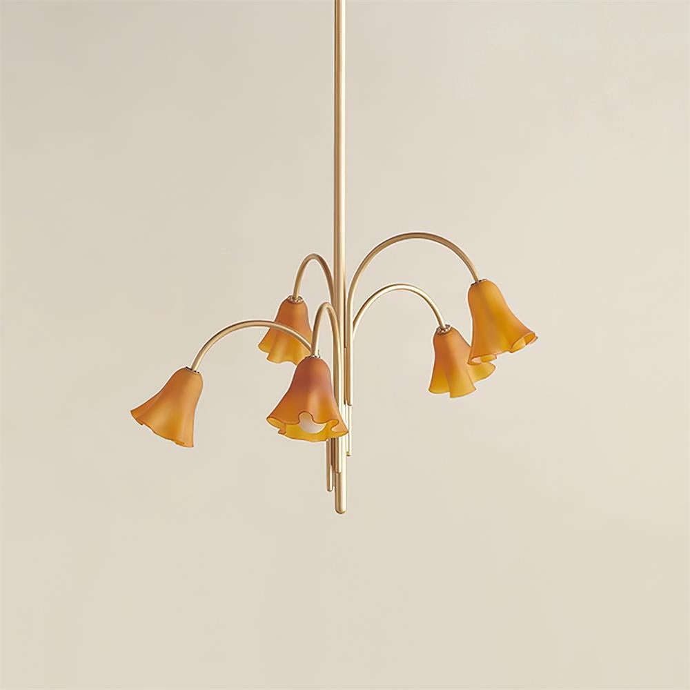 Bellina Artistic Glass Chandelier – Elegant Versatile Vera Lighting K1134