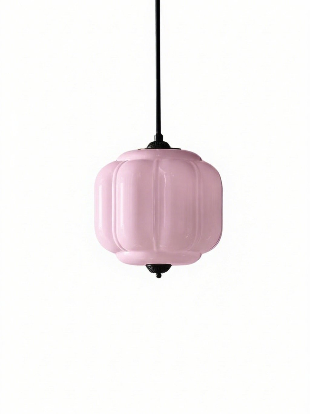 Eloise Classic Glass Pendant Light - Retro Glass and Metal Hanging Lamp for Kitchen Island Cafe K1475