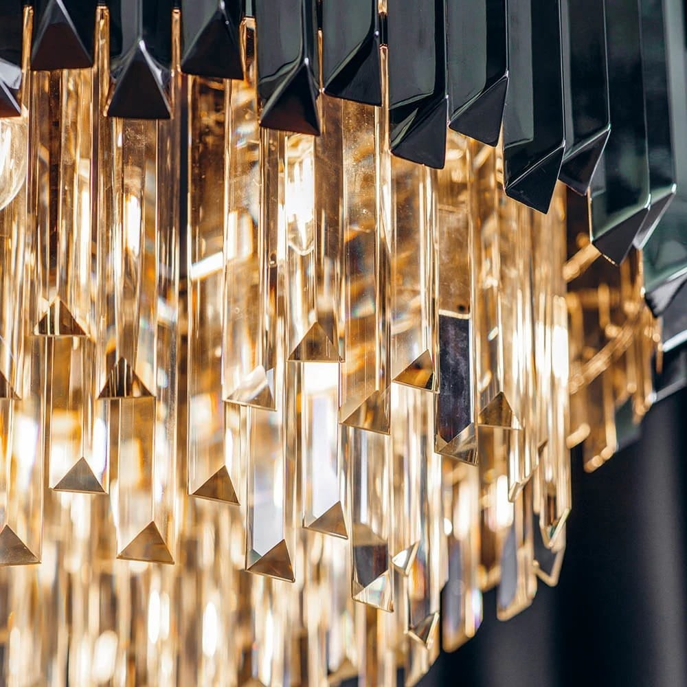 Virelia Contemporary Crystal Pendant Light - Layered Crystal Shade Chandelier K1802