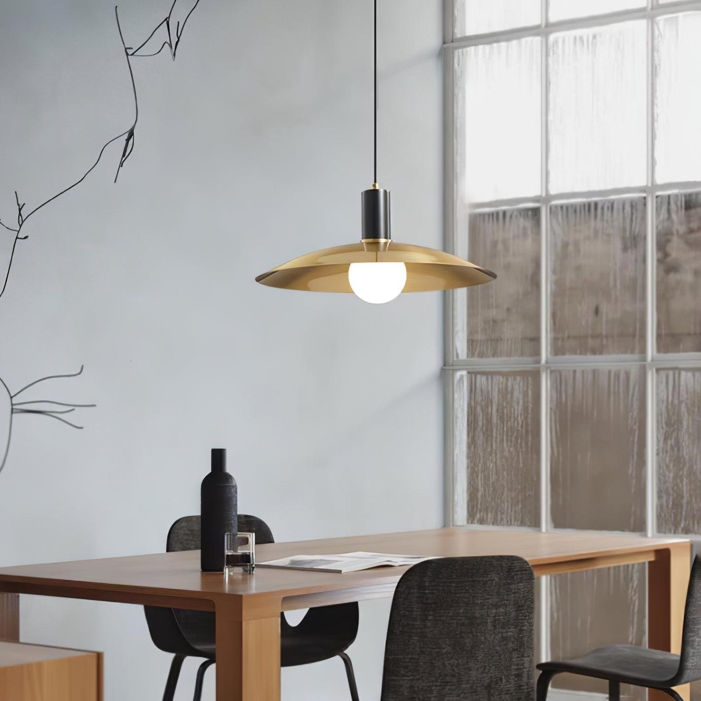 Brass Flared Pendant Lamp D361