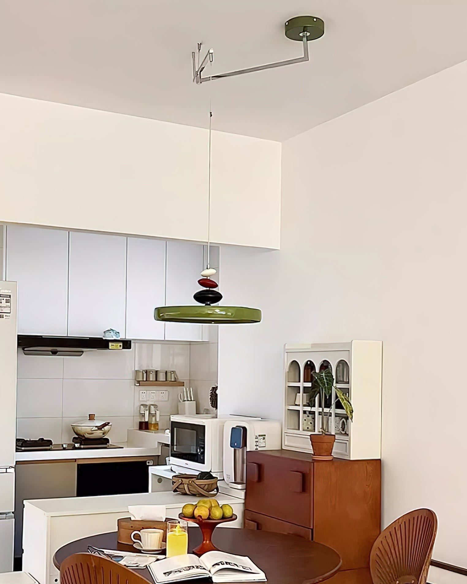 Swing Arm Stone Pendant Light K683