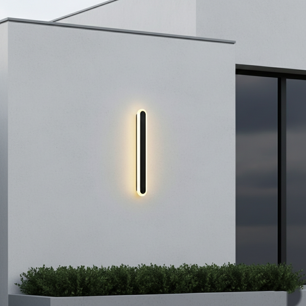 Edge Minimalist Metal Oval IP65 WaterProof Outdoor Wall Light D875