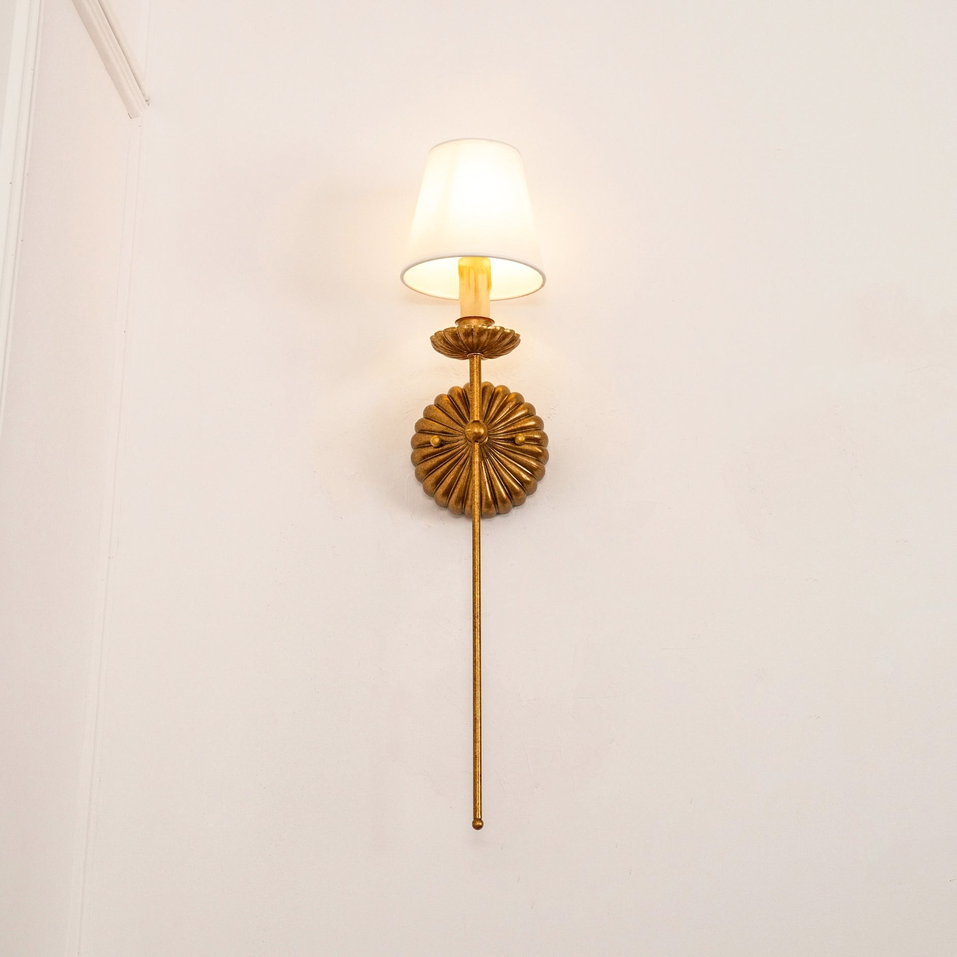 Catina Metal Wall Sconce with Fabric Shade – Stylish Accent Lighting for Home K1181