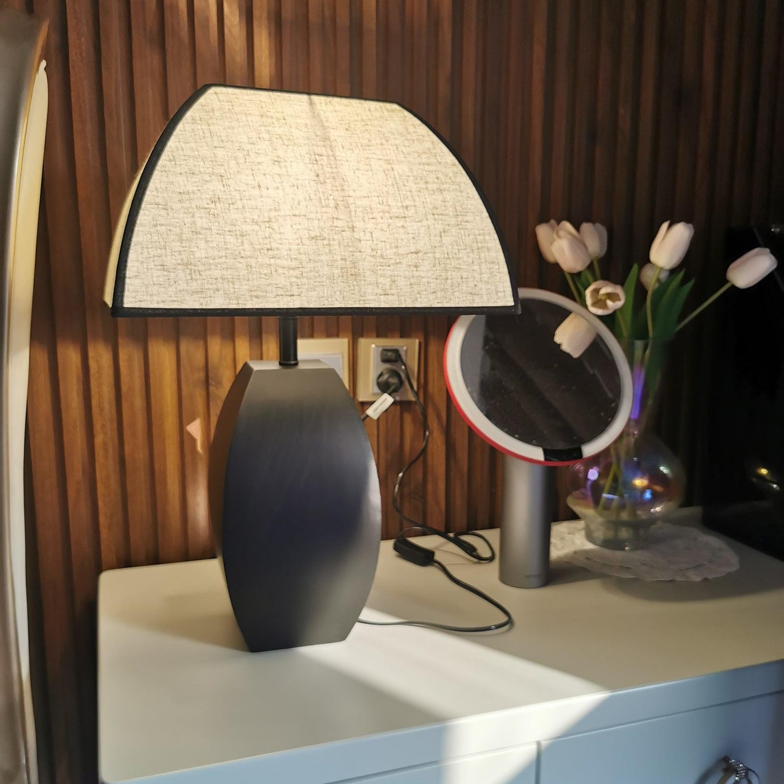 Retro Metal Mushroom Fabric Table Lamp K430