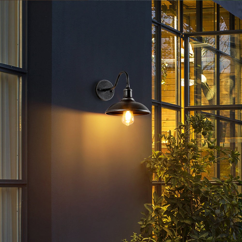 Retro Industrial Bowl Shaped Outdoor Waterproof Wall Light K817