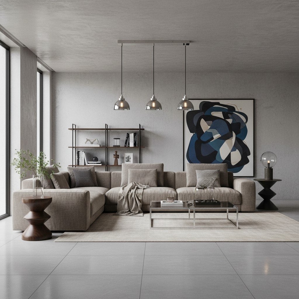 Shimmera 3-Light Linear Pendant - Mirror Glass Shades with Modern Nickel Finish for Dining Rooms K1847