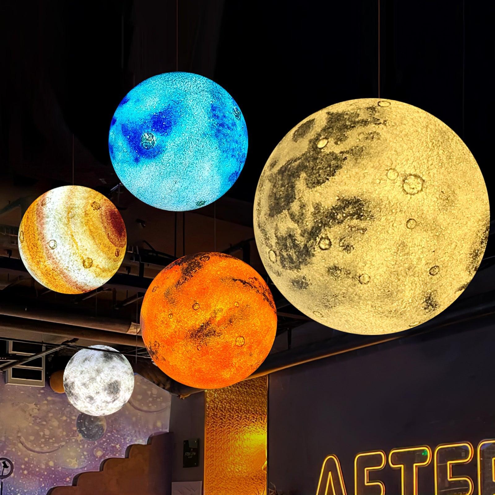 Planetary White Moon Chandelier Suitable For Living Room K215