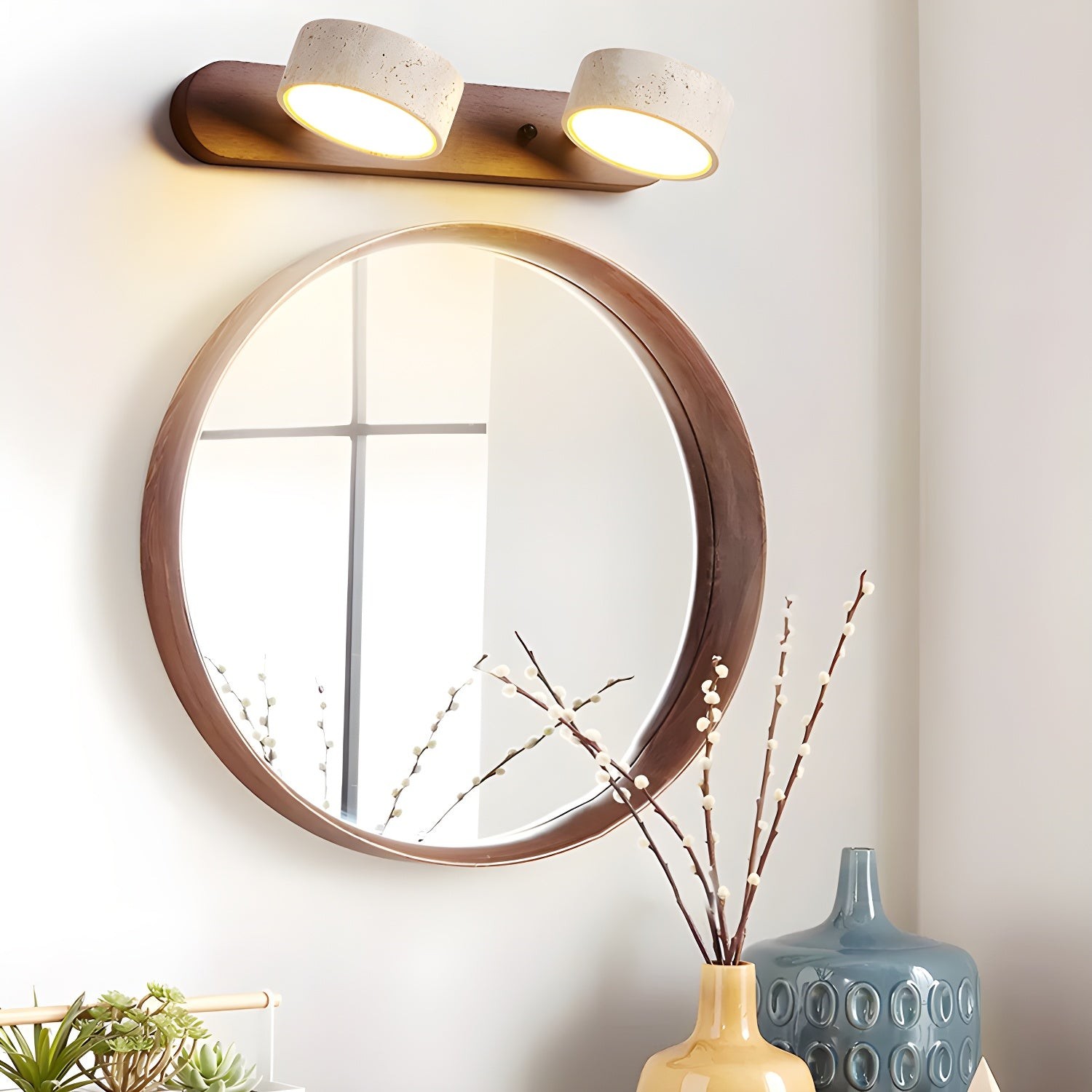 Travellia Scandinavian Travertine Vanity Wall Light K902