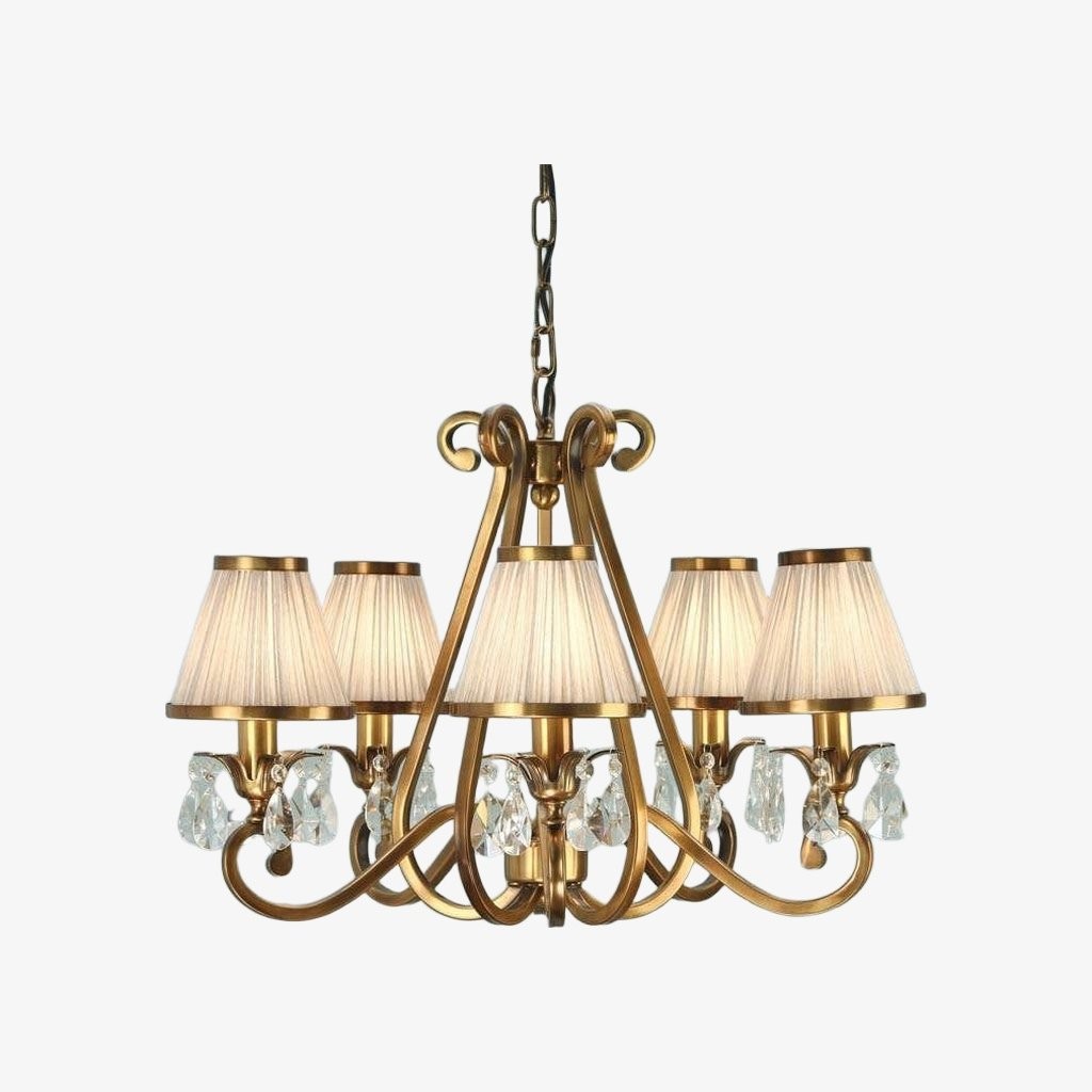 Talonis Multi-light Fabric Chandelier - Elegant Metal Curved Arms for Dining and Living K1900