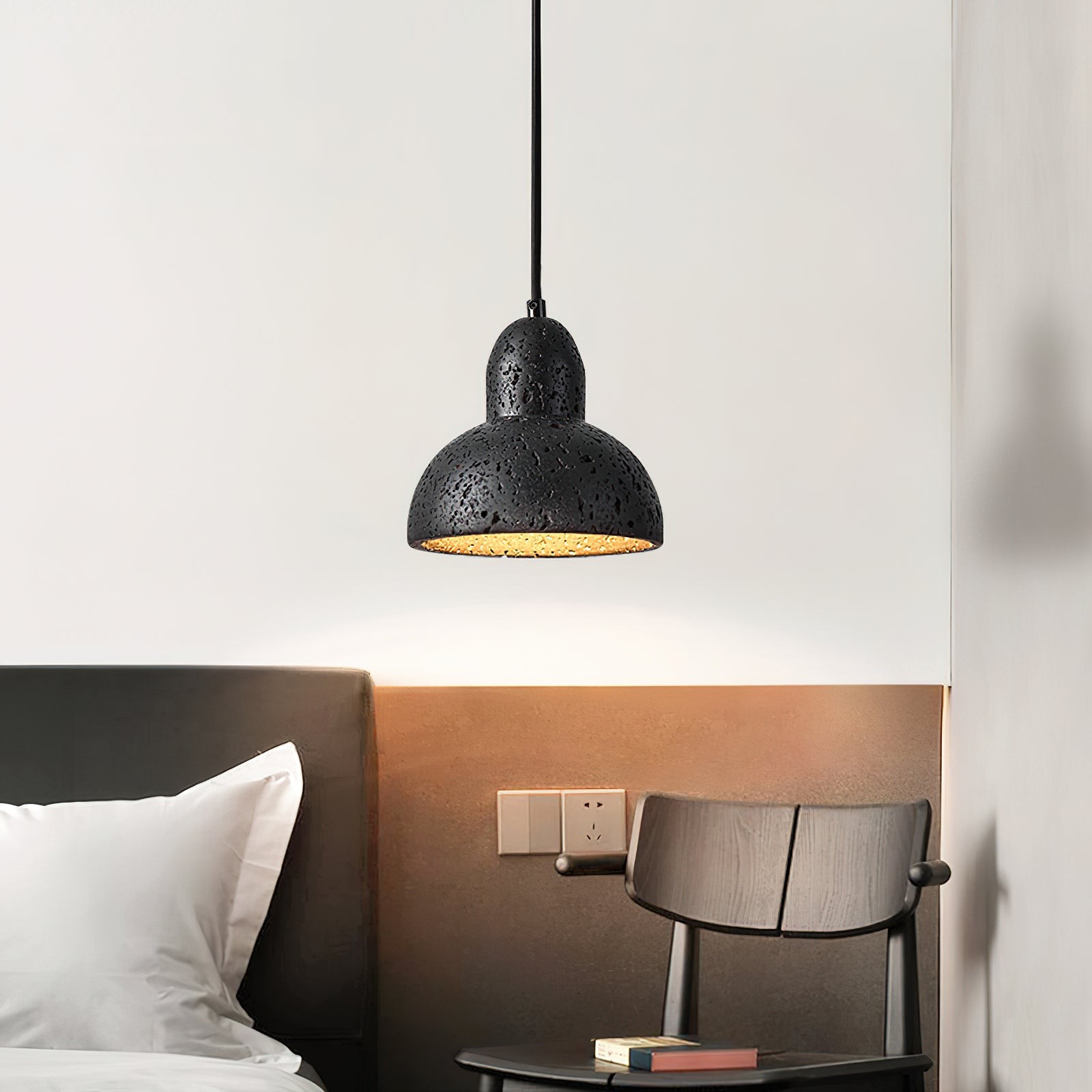 Wabi-Sabi Style Creative Travertine Pendant Light K690