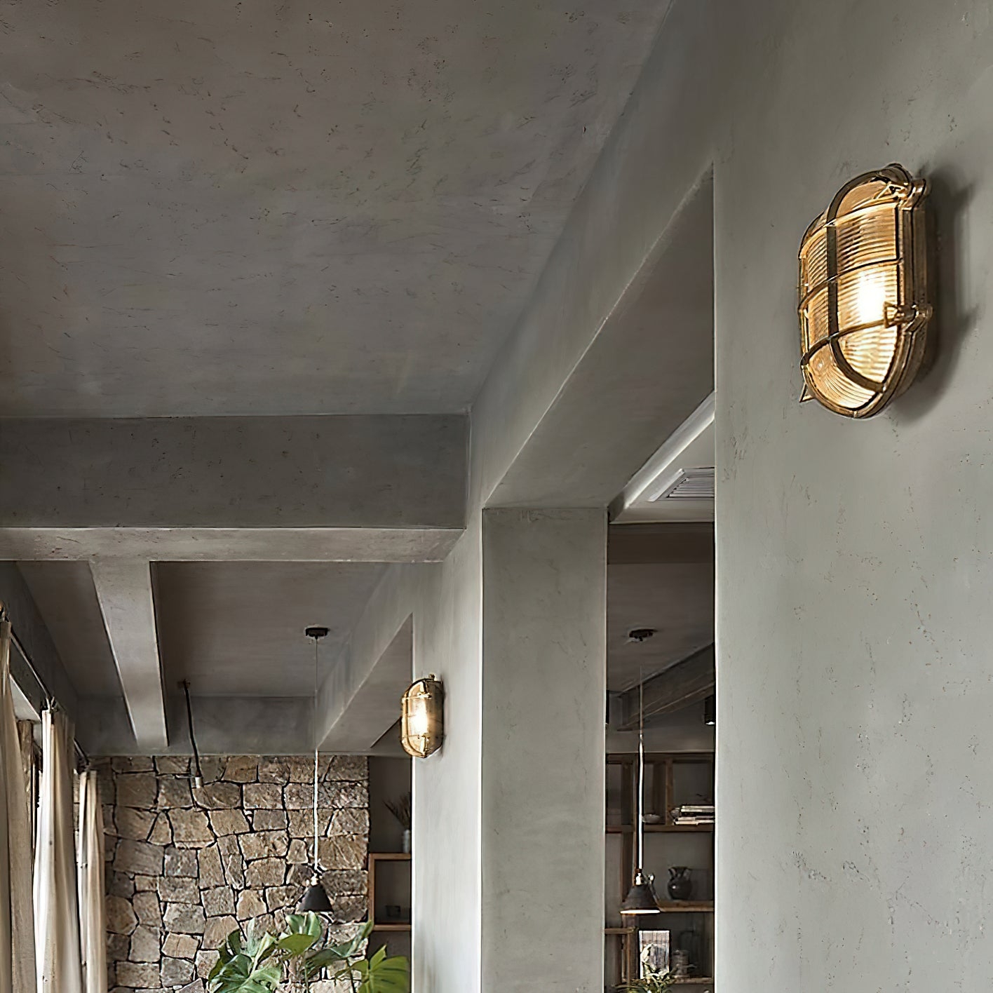 Fremantle Brass Bunker Sconce D636