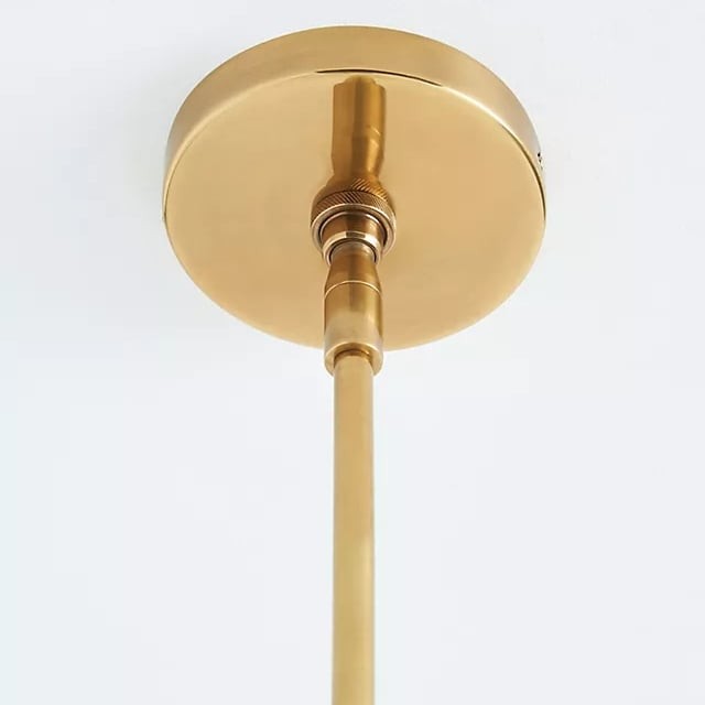 Ruchee Chandelier - Layered Fabric Shade Brass Ceiling Light for Dining or Living Spaces K1657