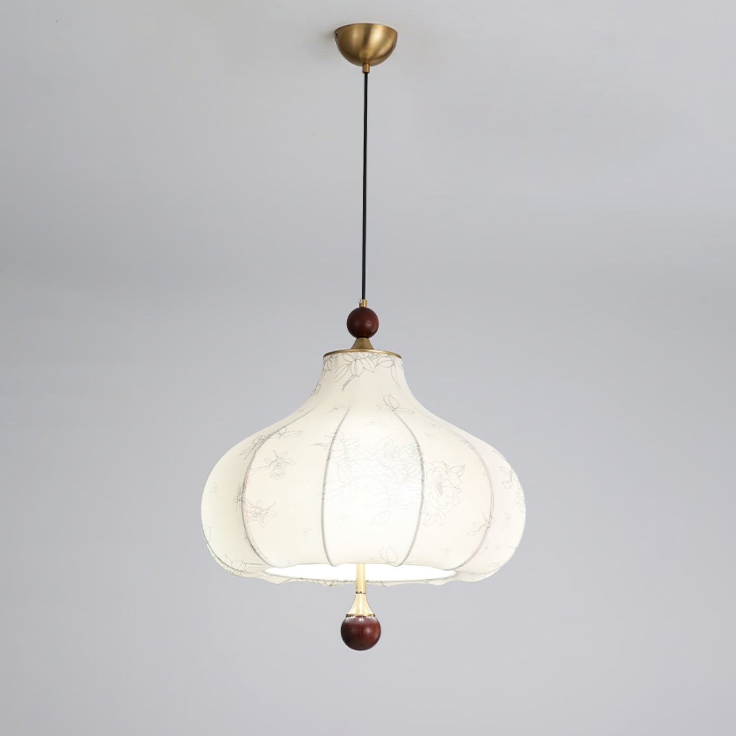 French Retro Fabric Pattern Pendant Lamp K317