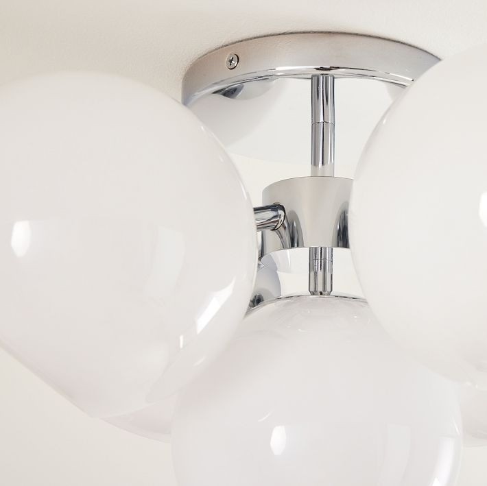 Brina Glass 5-Light Flush Mount - Minimalist Glass Ceiling Fixture K1411