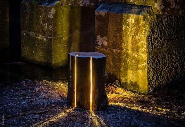 Cracked Stump Lamp