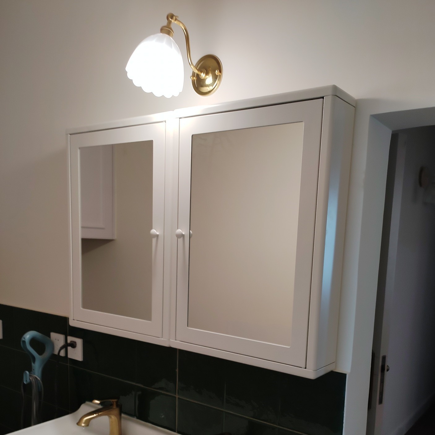 Retro Brass Glass Wall Lamp
