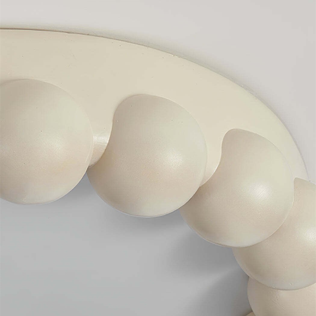 Minori Cream Art Deco LED Ceiling Lamp - Minimalist Round Design For Various Spaces K172
