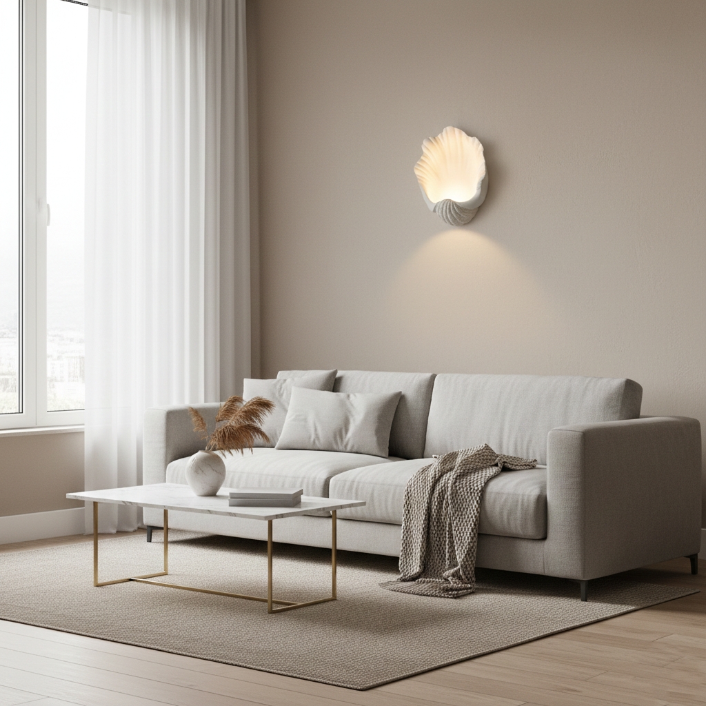 Selka Scallop Nordic Resin Wall Lamp D968