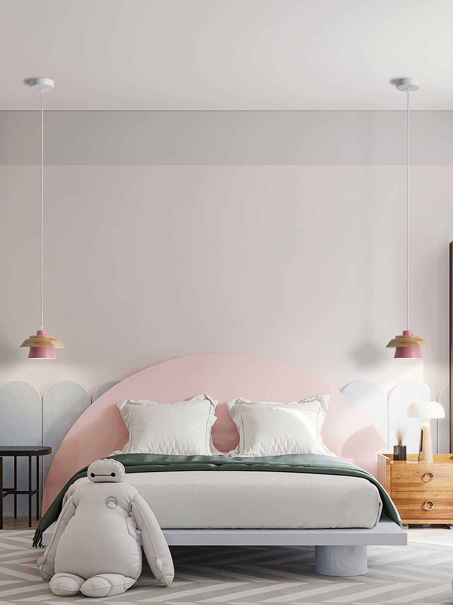 Stone Wood Pendant Lamp K677
