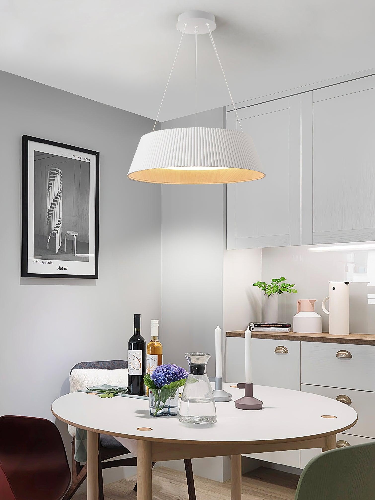Minimalist Corrugated Lampshade Bedroom Pendant Lamp K347