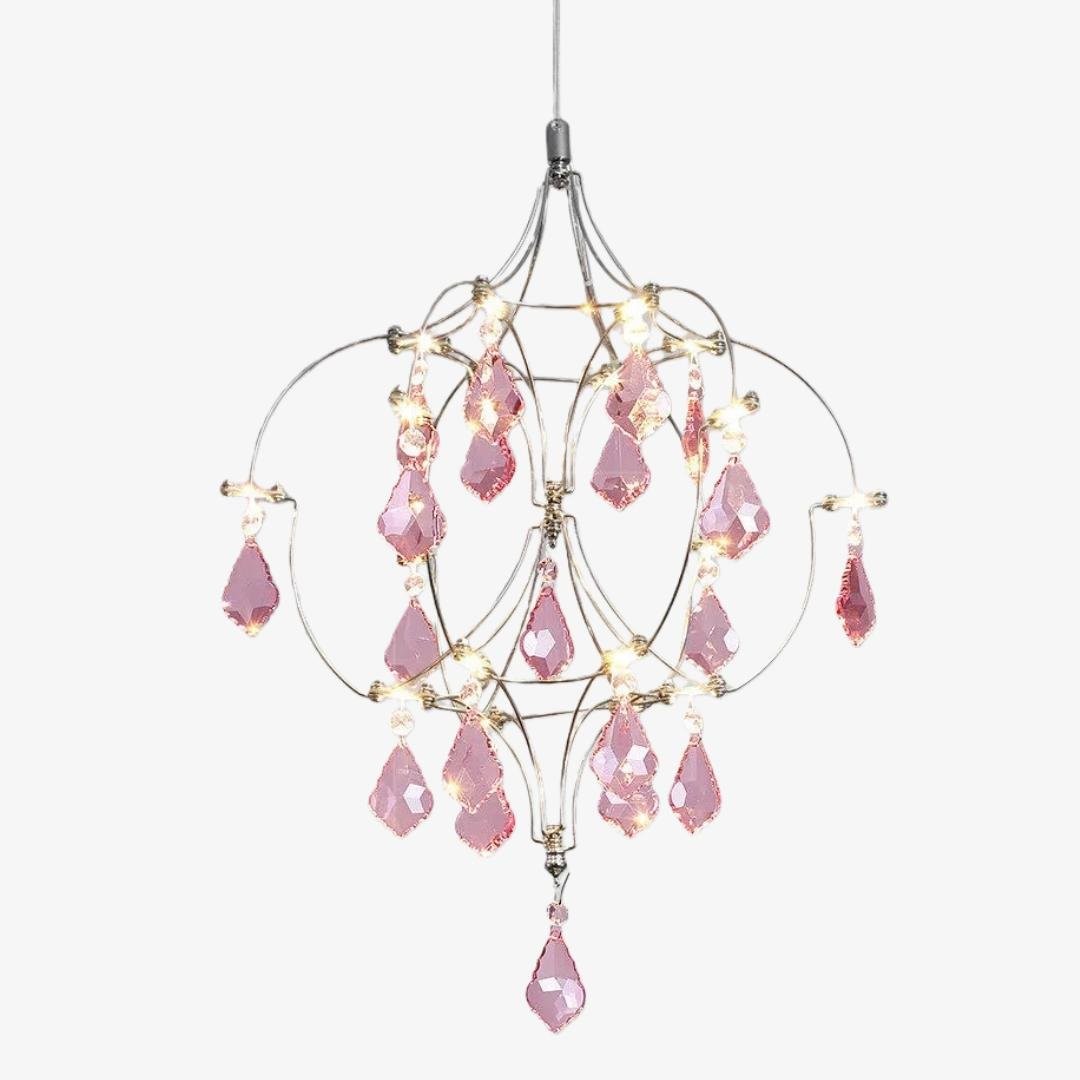 Crynora French Crystal Chandelier - Romantic Firefly Design in Luxe Style for Dining Room or Bedroom K2081