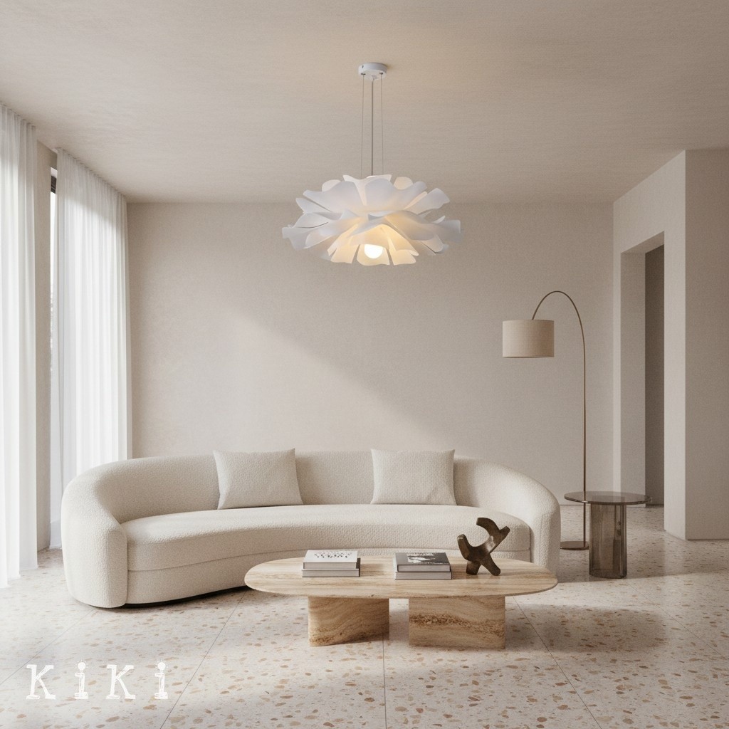 Elegant Flower Pendant Lamp - Modern Lighting for Dining Room and Living Area