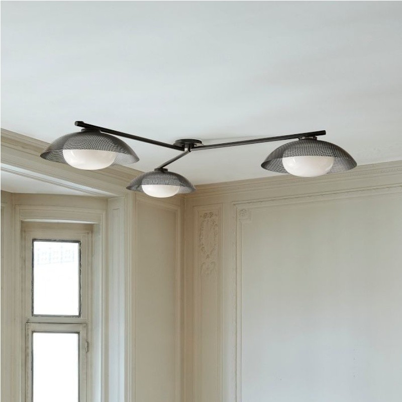 Elorina 3-Light Flush Mount Glass/Metal Ceiling Light - A Stylish Fixture for Modern Spaces K1292